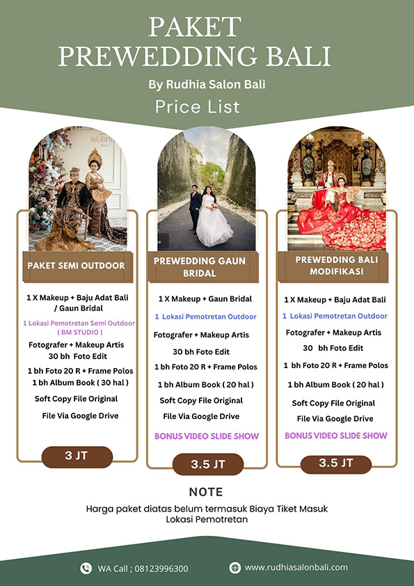 harga prewedding bali harga prewedding bali